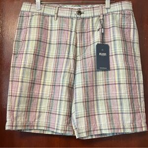 Men’s Onassis 100% Cotton Pink Plaid Shorts